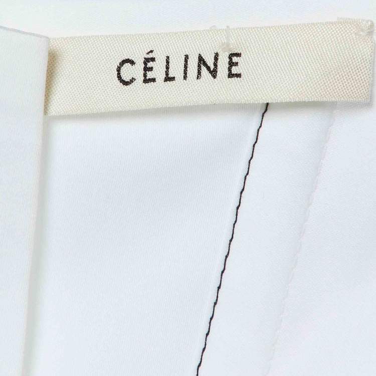 Pre Owned Celine White Cotton Corset Top M
