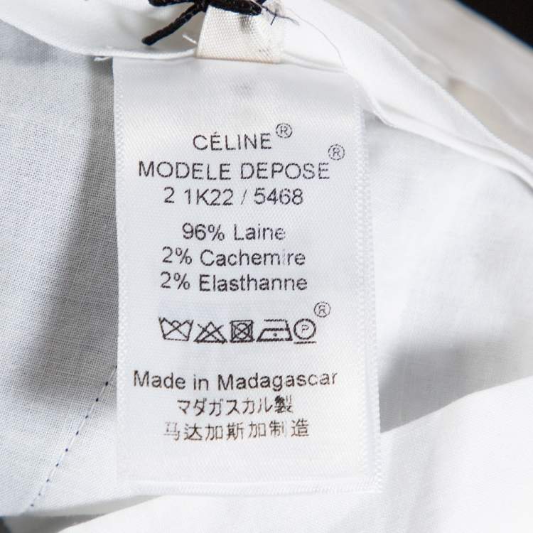 Pre Owned Celine Black Wool Tailored Trousers S