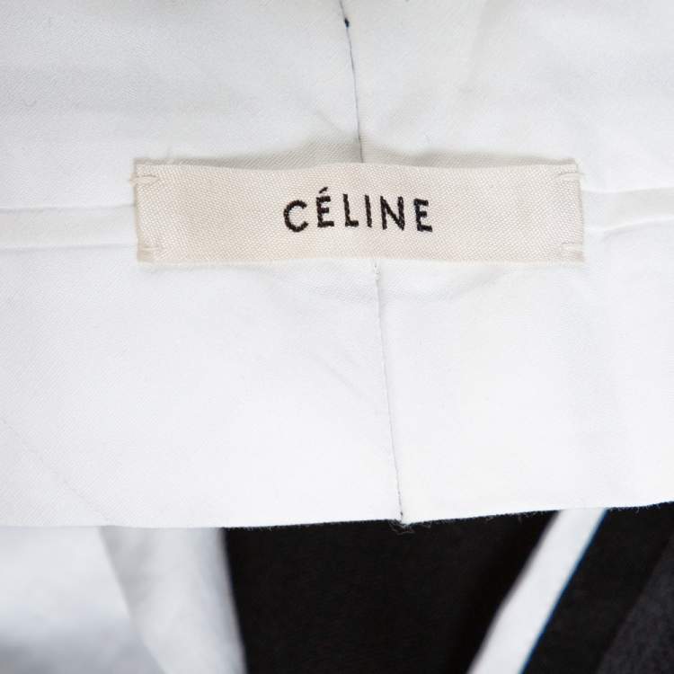 Pre Owned Celine Black Wool Tailored Trousers S
