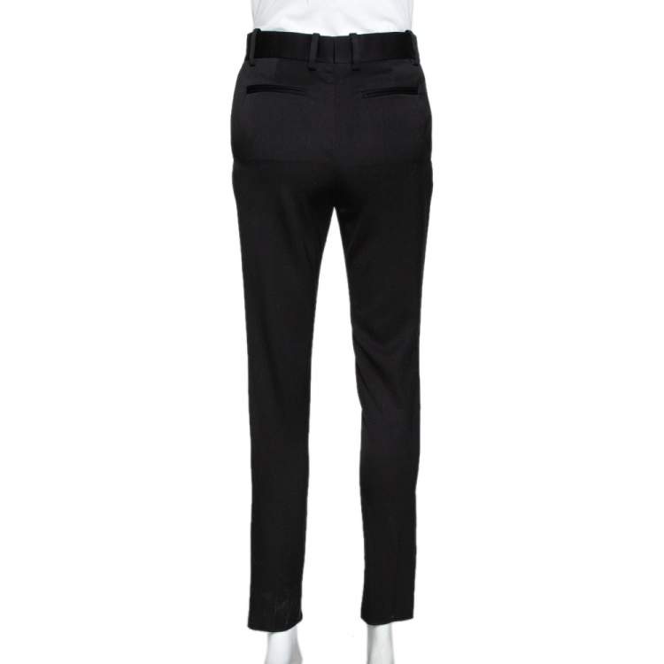 Pre Owned Celine Black Wool Tailored Trousers S
