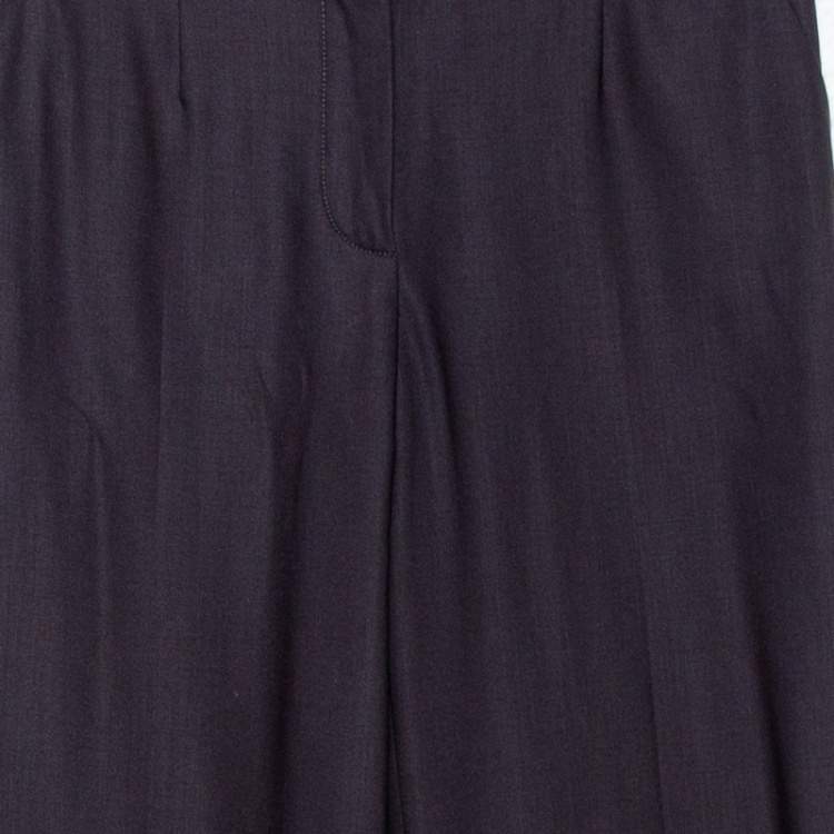 مملوكة مسبقًا Celine Brown Wool Wide Leg Trousers S