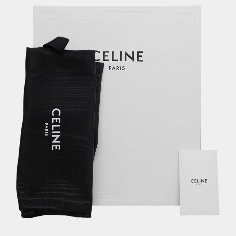 Pre Owned Celine Brown Leather Triomphe Clutch Bag