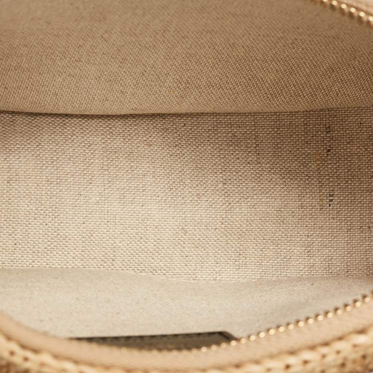 Pre Owned Celine Beige/Black Raffia Ava Hobo