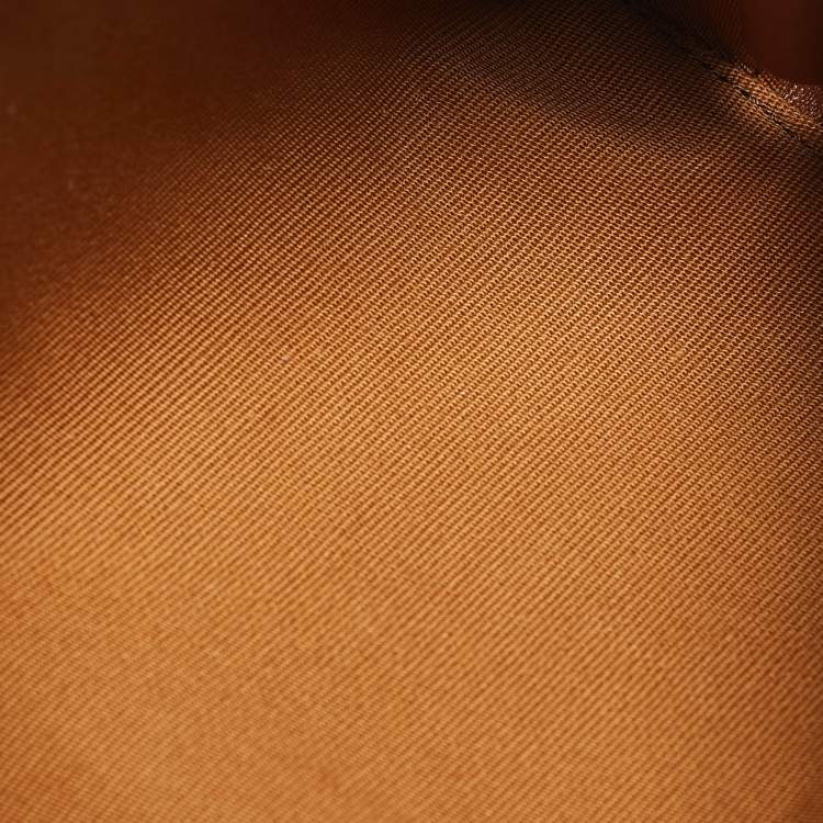 Pre Owned Celine Tan Triomphe Coated Canvas Mini Cosmetic Pouch