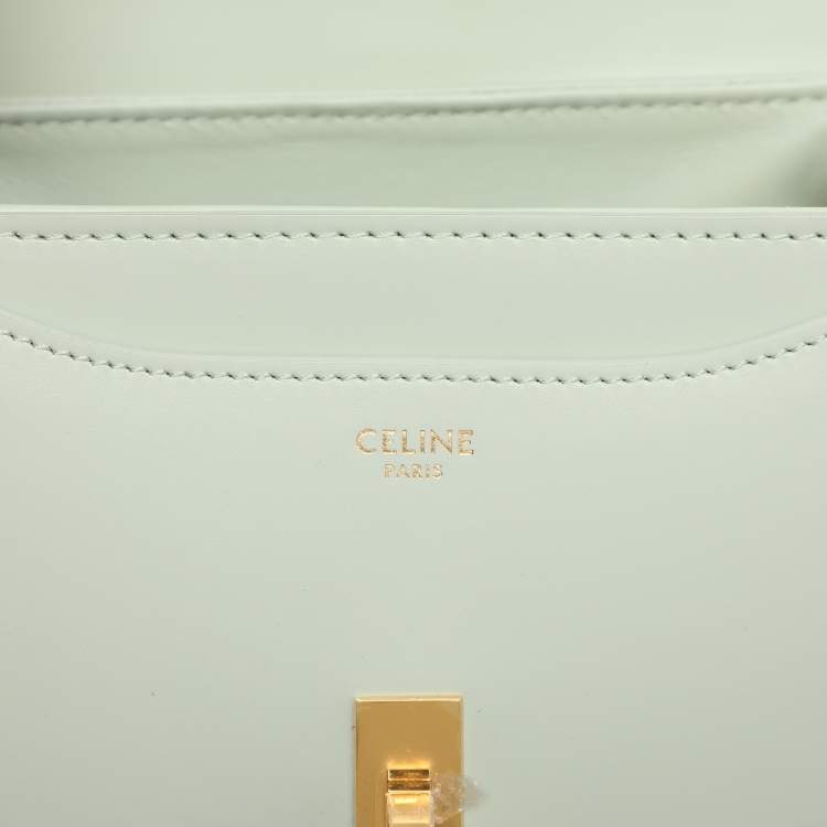 Pre Owned Celine Jade Leather Mini 16 Top Handle Bag
