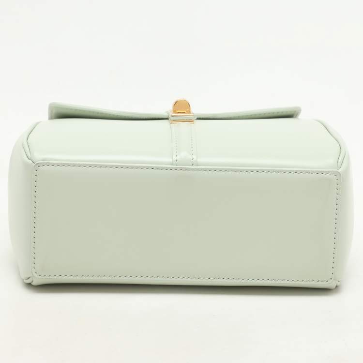 Pre Owned Celine Jade Leather Mini 16 Top Handle Bag