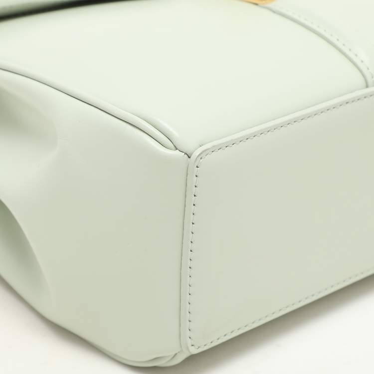 Pre Owned Celine Jade Leather Mini 16 Top Handle Bag