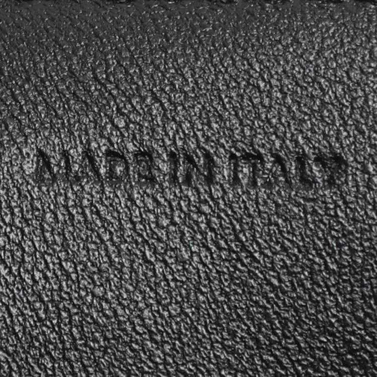 Pre Owned Celine Black Satinated Leather Mini 16 Top Handle Bag