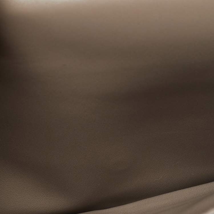 Pre Owned Celine Grey Leather Large Strap Bifold Wallet