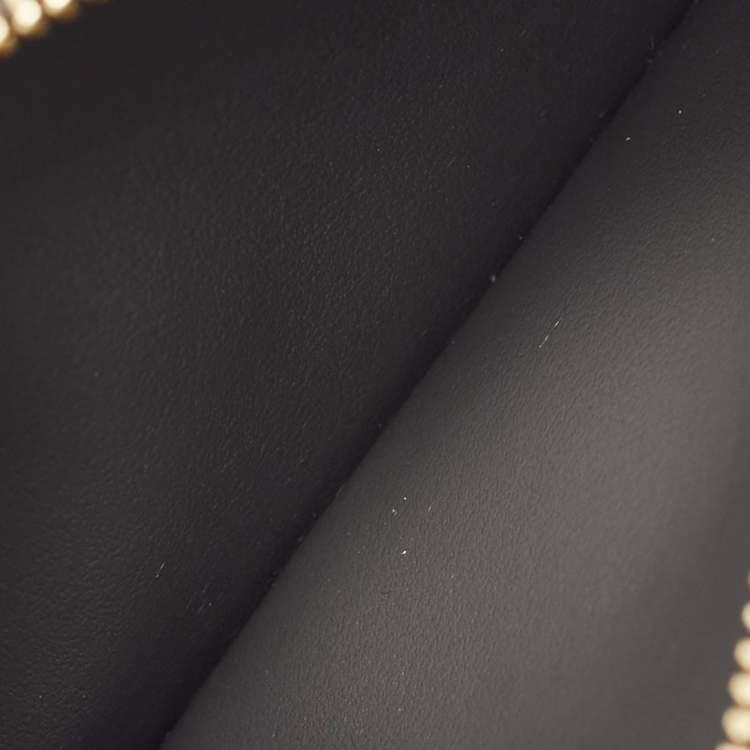 Pre Owned حافظة بطاقات سيلين جلد سحاب رمادية