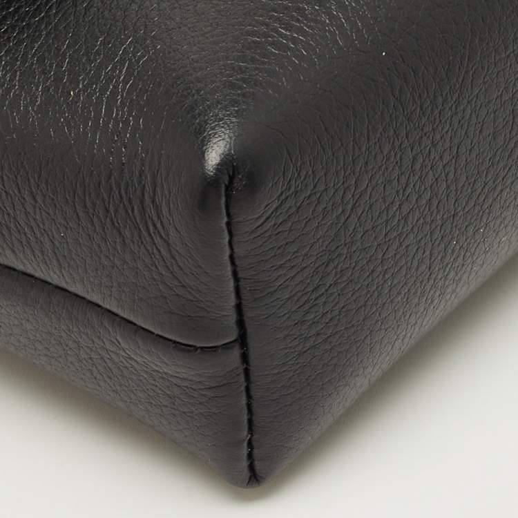 Pre Owned Celine Black Leather Mini Victoire Shoulder Bag