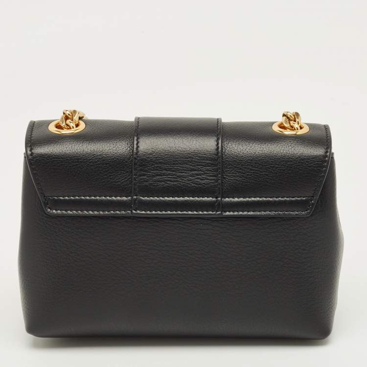 Pre Owned Celine Black Leather Mini Victoire Shoulder Bag