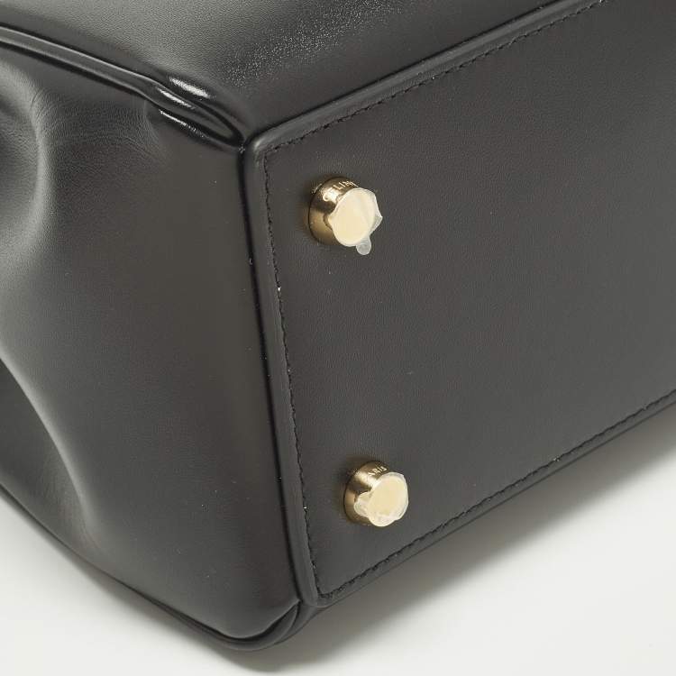 Pre Owned حقيبة يد علوية جلد أسود صغير سيلين كلاسيك 16