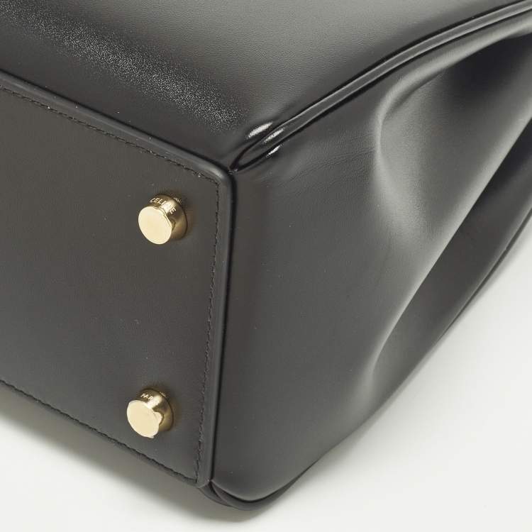 Pre Owned حقيبة يد علوية جلد أسود صغير سيلين كلاسيك 16