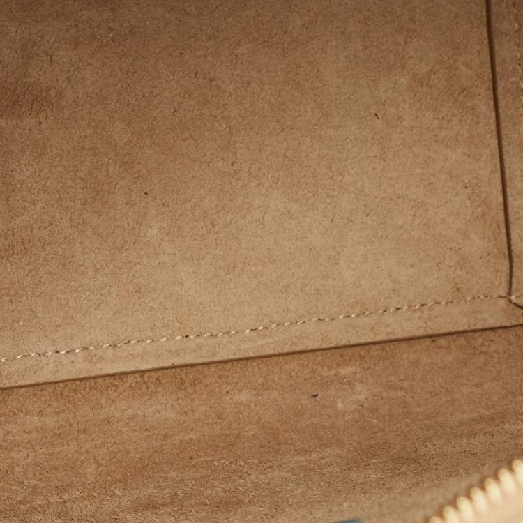 Pre Owned Celine Belt Nano Gold Leather Top Handle Bag