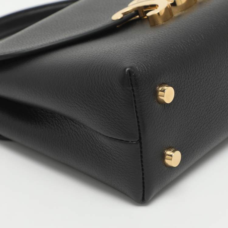 Pre Owned Celine Nino Teen Black Leather Top Handle Bag