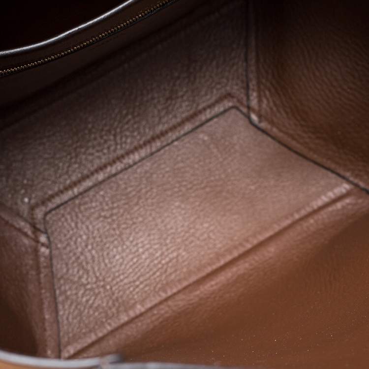 Pre Owned Celine Brown Suede Sangle Bucket Bag