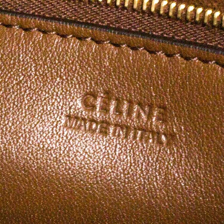 Pre Owned Celine Brown Suede Sangle Bucket Bag