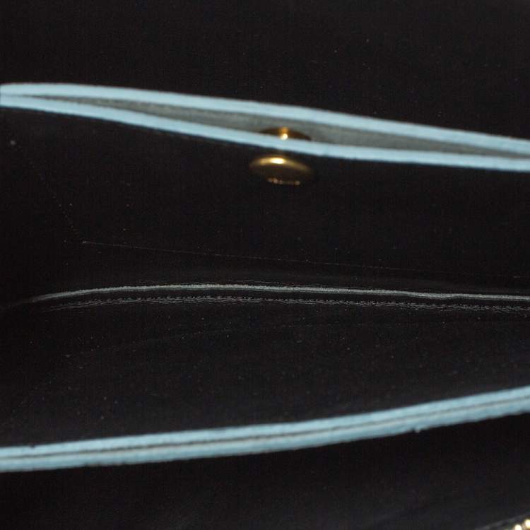 Pre Owned Celine Grey Suede Trio Zip Clutch