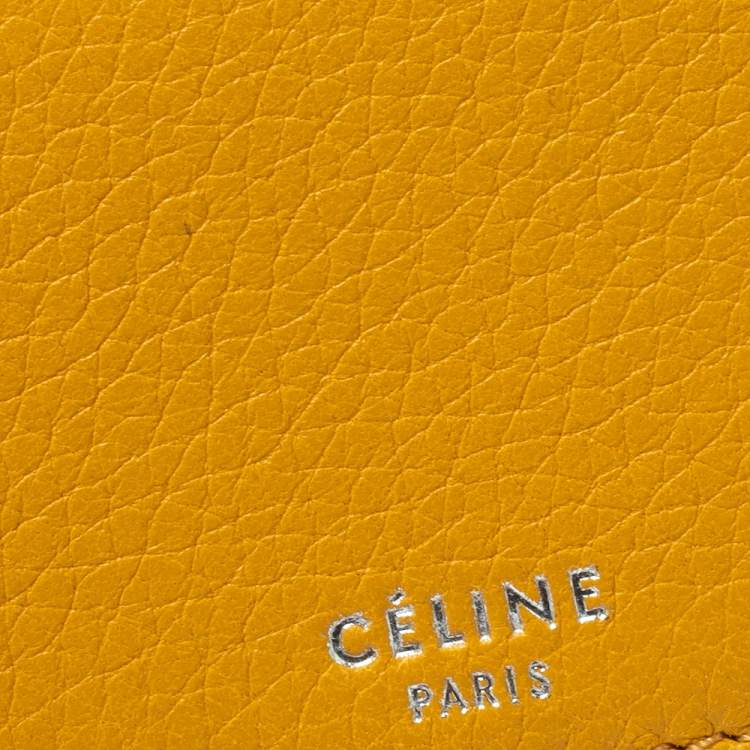 Pre Owned Celine Mustard Leather Leather Key Holder