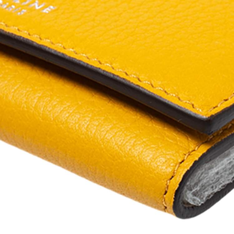 Pre Owned Celine Mustard Leather Leather Key Holder