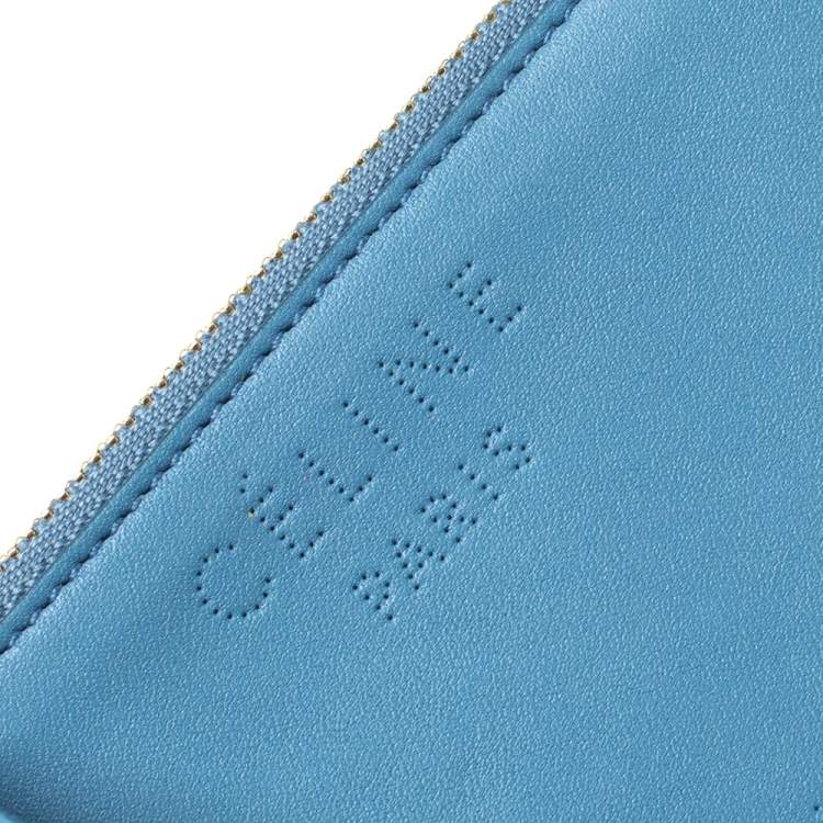 Pre Owned Celine Blue Perforated Leather Solo Coin Purse 
