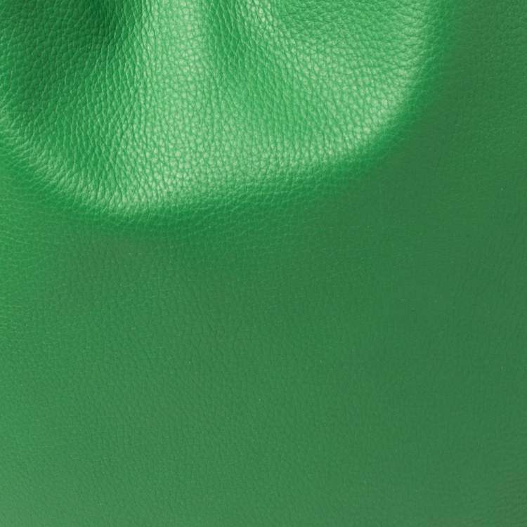 Pre Owned Celine Green Leather Trotteur Hobo