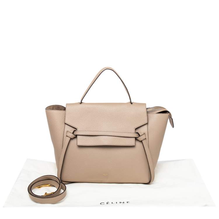 مملوكة مسبقًا Celine Grey Leather Mini Belt Top Handle Bag