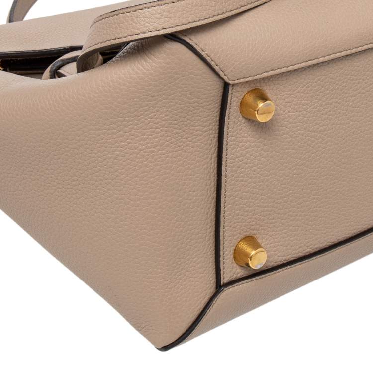 مملوكة مسبقًا Celine Grey Leather Mini Belt Top Handle Bag