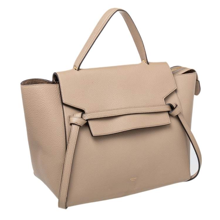 مملوكة مسبقًا Celine Grey Leather Mini Belt Top Handle Bag