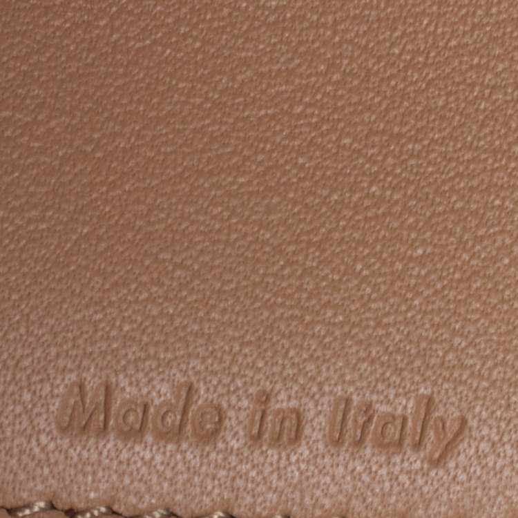 Pre Owned Celine Blue/Beige Leather Flap Card Holder