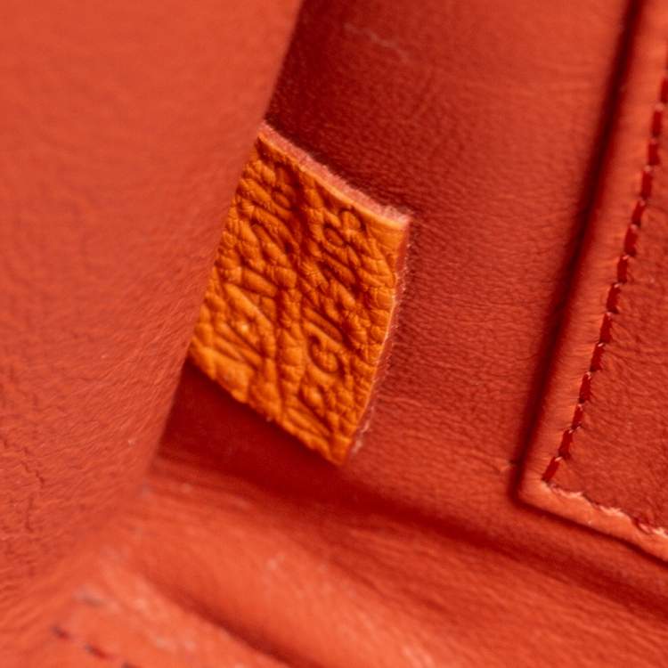 Pre Owned Céline Orange Leather Nano Luggage Tote