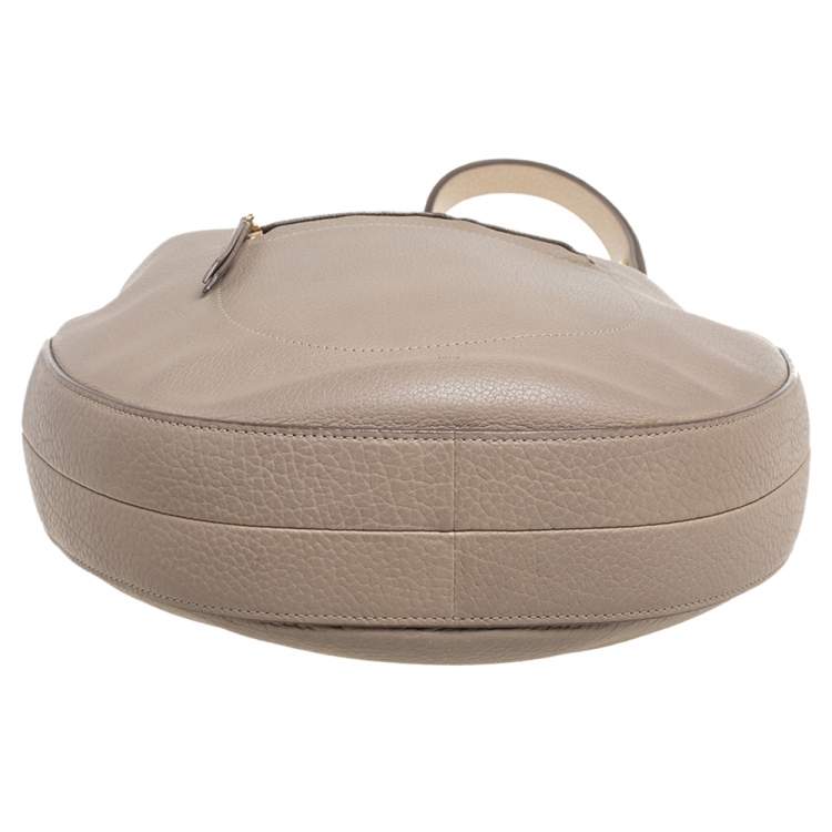 Pre Owned Celine Beige Leather Medium Hobo
