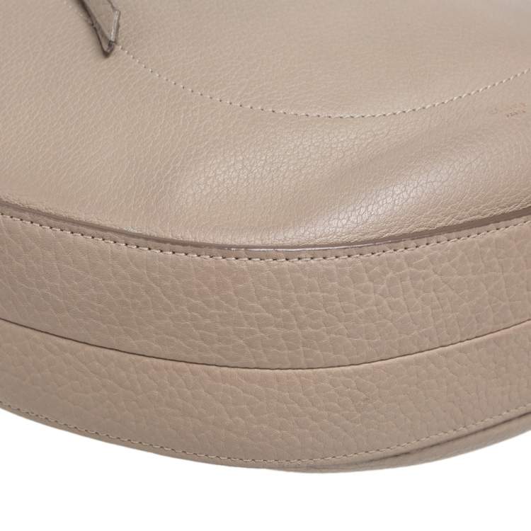 Pre Owned Celine Beige Leather Medium Hobo