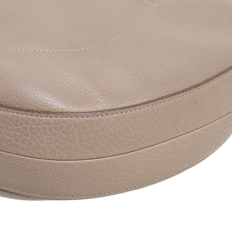 Pre Owned Celine Beige Leather Medium Hobo