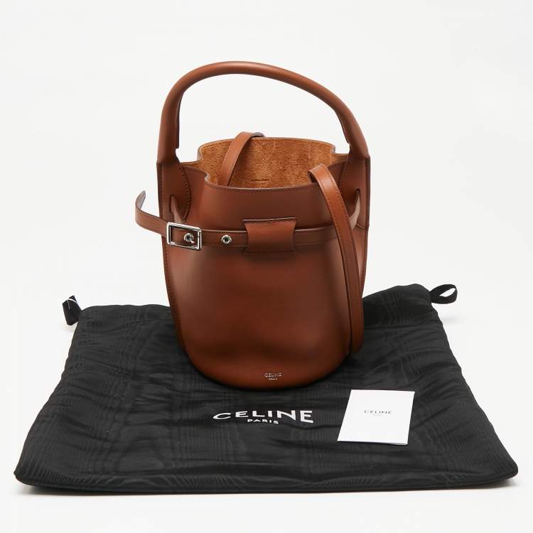 Pre Owned Celine Brown Leather Nano Big Bag Bucket