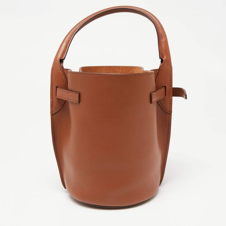 Pre Owned Celine Brown Leather Nano Big Bag Bucket