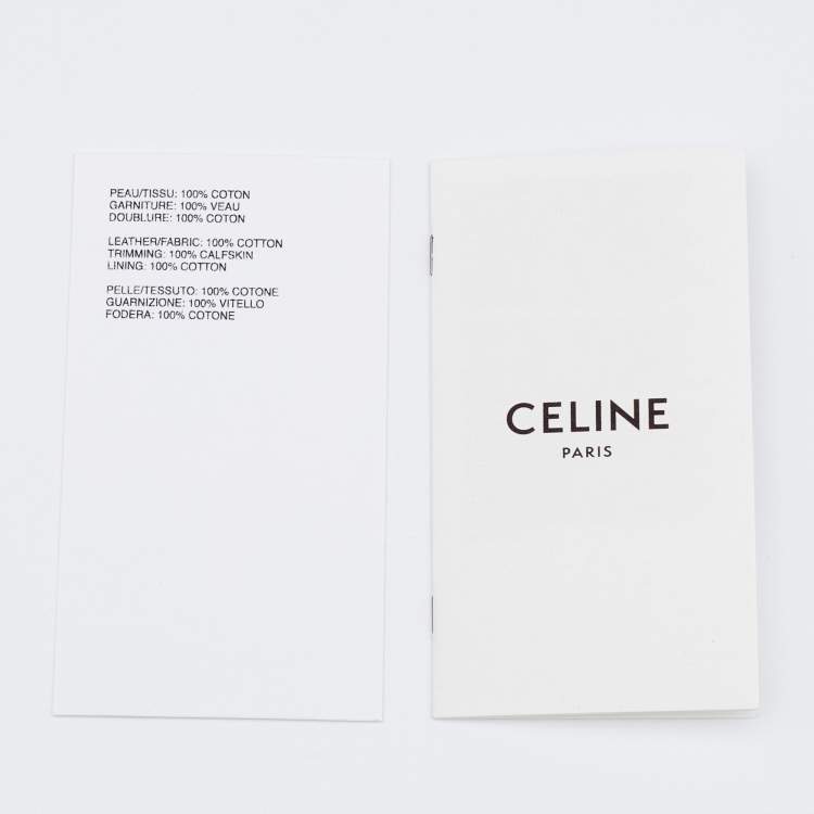 Pre Owned Celine Tricolor Striped Fabric and Leather Large Cabas Thais Tote