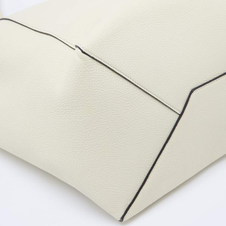 Pre Owned Céline Yellow Leather Medium Cabas Vertical Shopper Tote