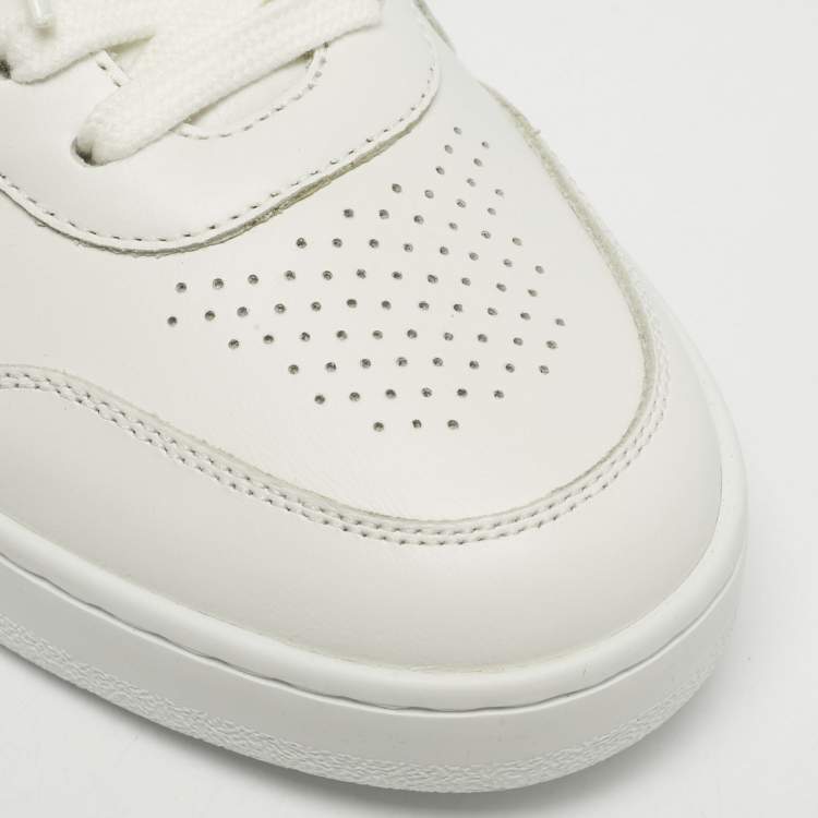 Pre Owned Celine White Leather Logo Low Top Sneakers Size 37