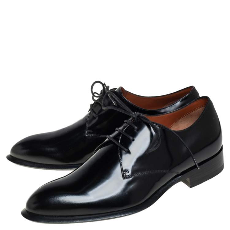 Pre Owned Celine Black Leather Lace Up  Derby Size 37