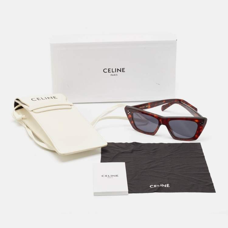Pre Owned Celine Tortoise CL401871 Cat Eye Sunglasses