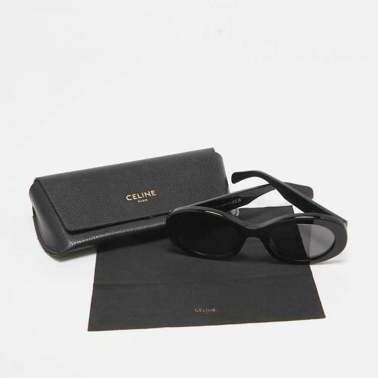 Pre Owned Celine Black CL40194U Triomphe Round Sunglasses