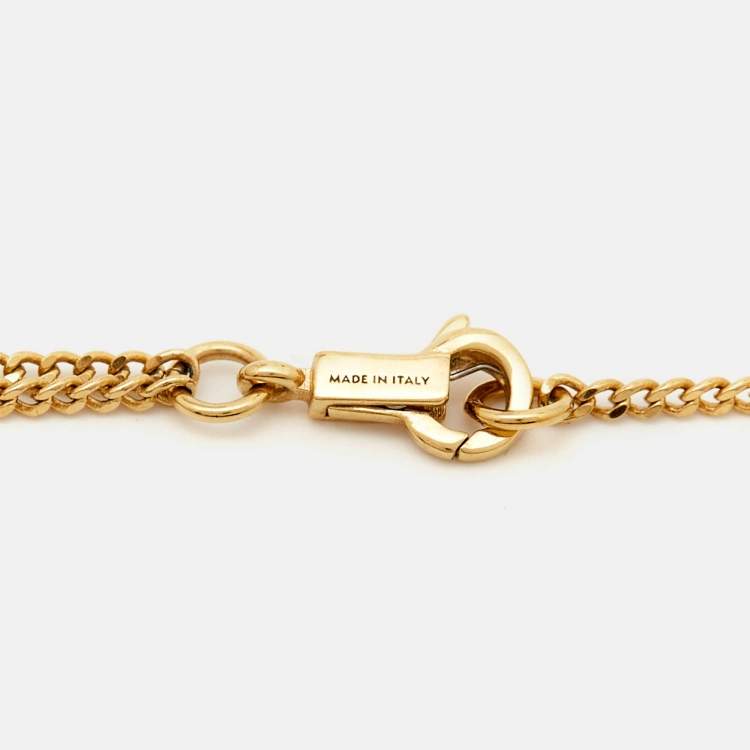 Pre Owned Celine Triomphe Gold Tone Necklace
