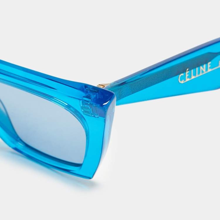 Pre Owned Celine Blue CL41468/S Edge Cat Eye Sunglasses