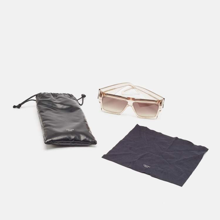 مملوكة مسبقًا Celine Brown Gradient CL400301Smoke Flat Square Sunglasses