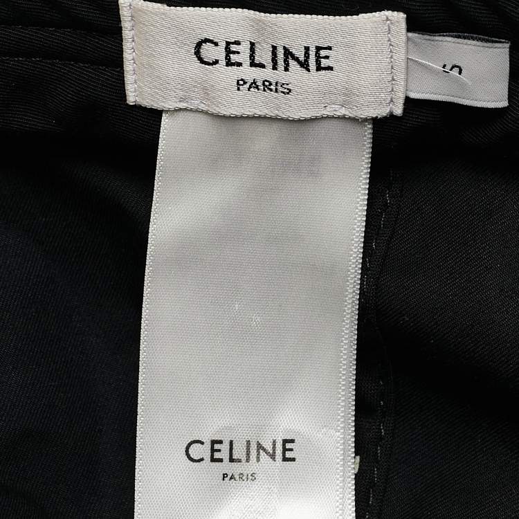 مملوكة مسبقًا Celine Black Cotton Triomphe Baseball Cap S