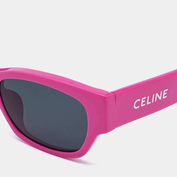 Pre Owned Celine Black Pink CL40197U Square Sunglasses