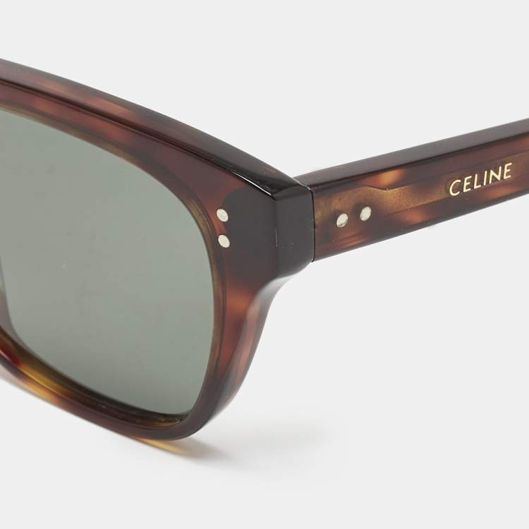 Pre Owned Celine Dark Havana CL400611Sqaure Sunglasses