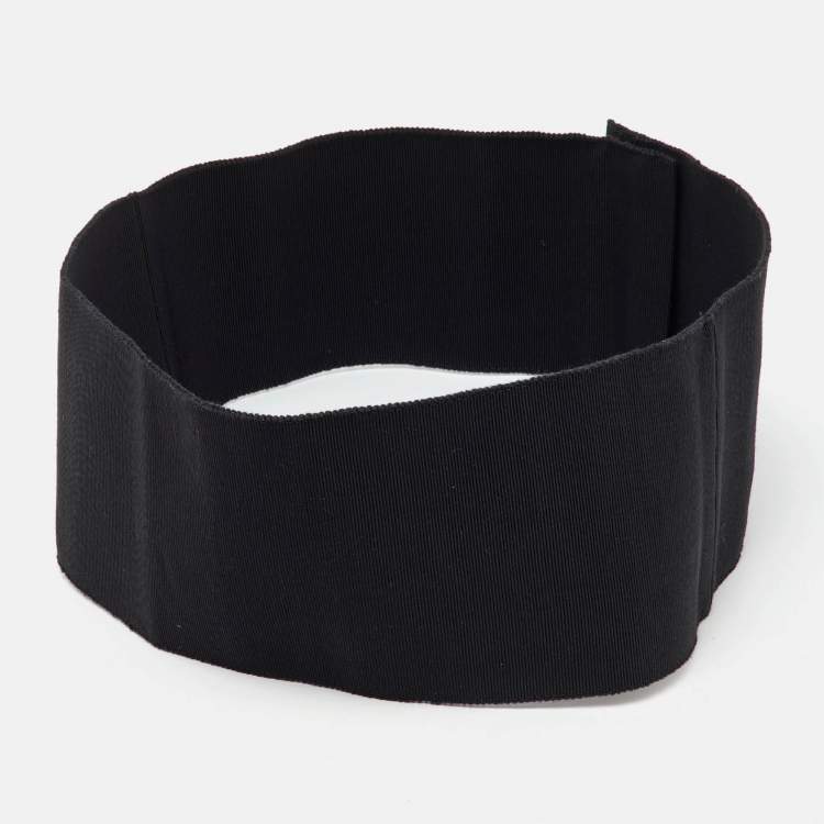 Pre Owned Celine Black Grosgrain Waist Belt M